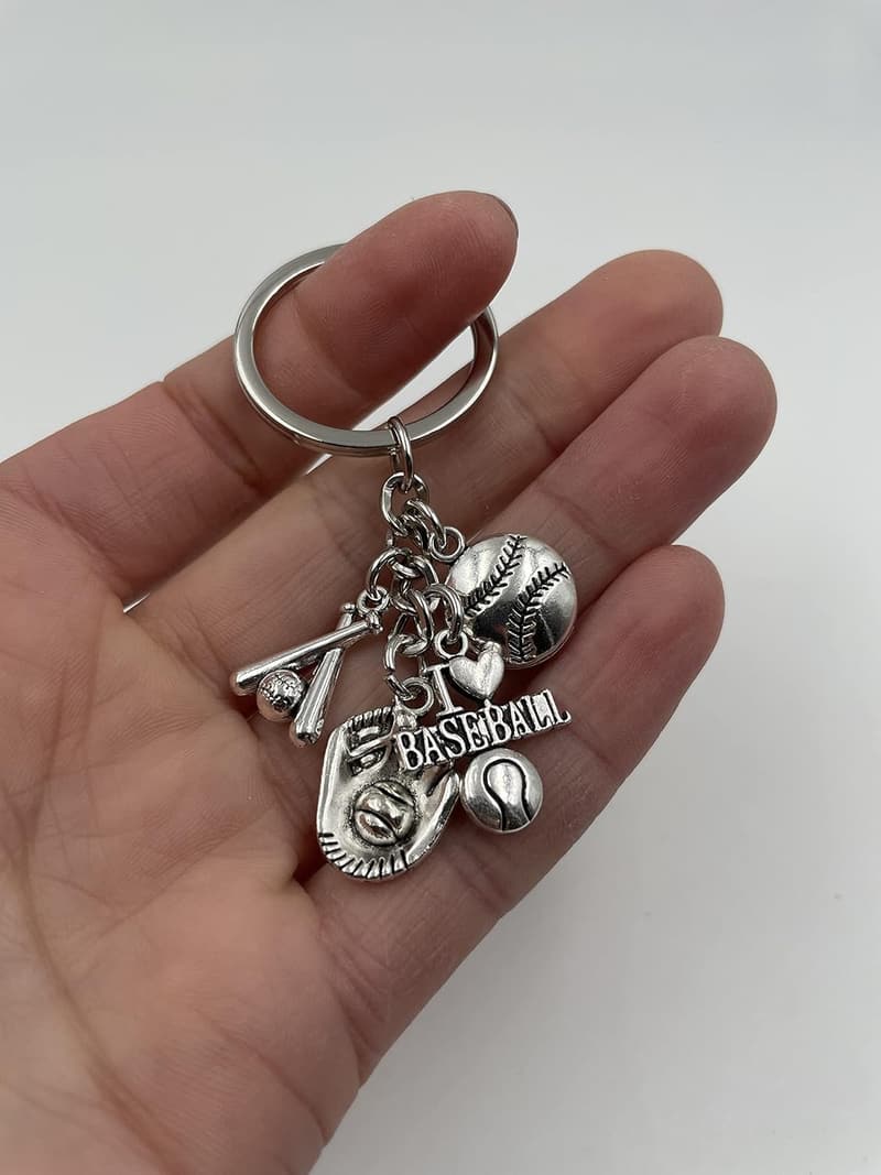 Baseball Schlüsselanhänger aus Metall – Perfektes Geschenk für Freunde und Familie