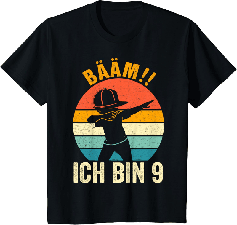 Geburtstags-T-Shirt für Jungs - 9 Jahre Dabbing Design