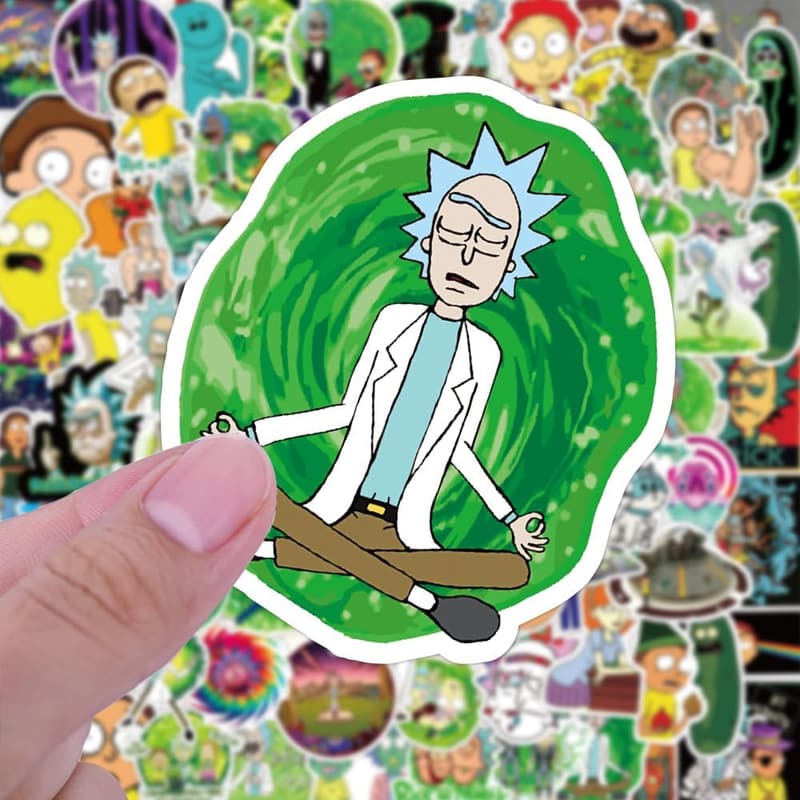 Rick and Morty Aufkleber-Set 100St., wasserfeste Vinyl-Sticker für Jugendliche und Erwachsene