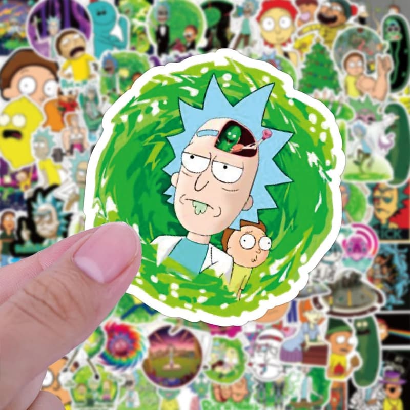 Rick and Morty Aufkleber-Set 100St., wasserfeste Vinyl-Sticker für Jugendliche und Erwachsene