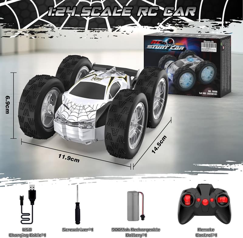 Wiederaufladbares 2.4GHz Spider RC Stunt Auto für Kinder ab 3 Jahren