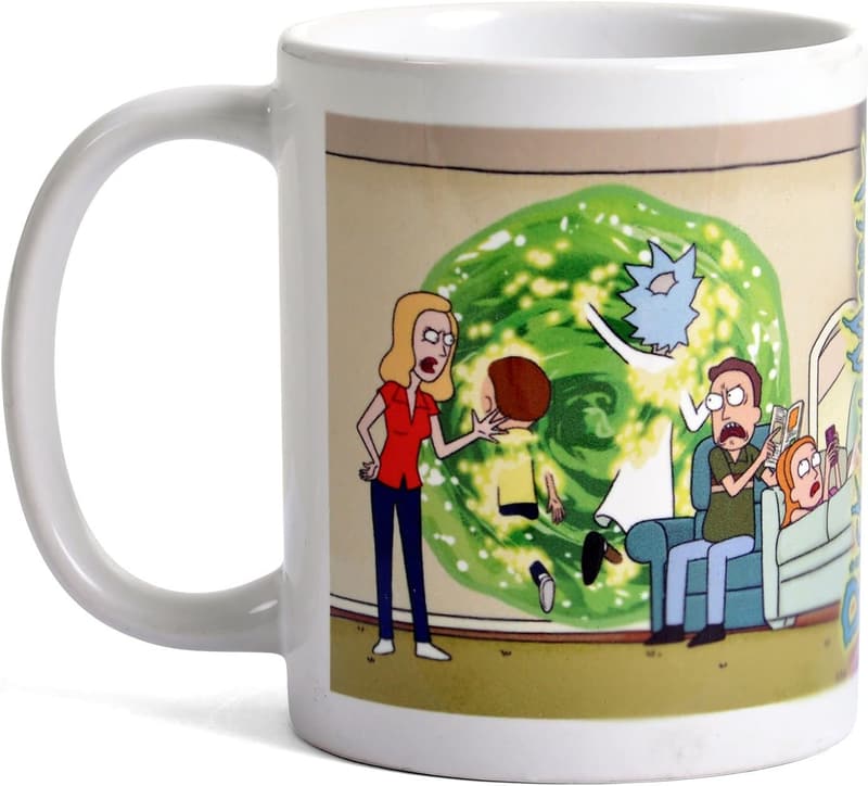 Rick and Morty Portal Kaffeebecher - Weiße Keramiktasse