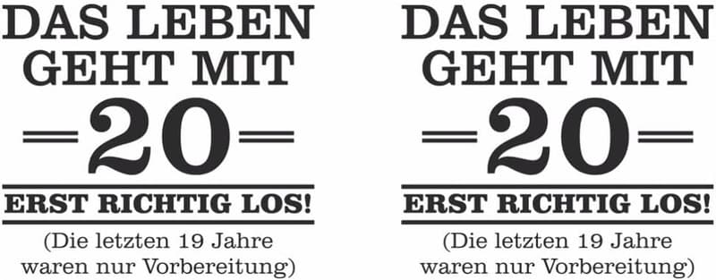 Witzige Tasse für den 20. Geburtstag von Mann, Frau, Oma und Opa