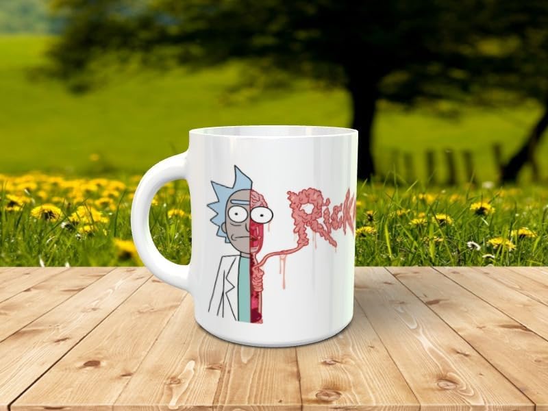 Personalisierte Rick und Morty Keramiktasse, 350 ml, für Fans