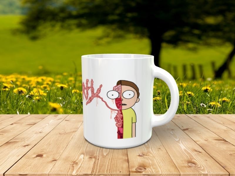Personalisierte Rick und Morty Keramiktasse, 350 ml, für Fans