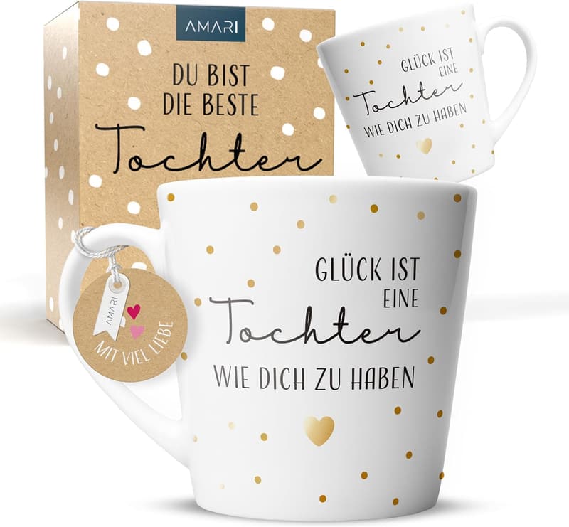 Dankeschön Tasse für die beste Tochter – Kaffeebecher mit Botschaft