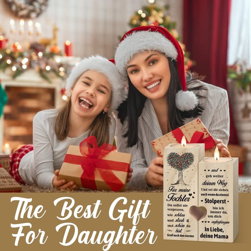Geschenk zum Geburtstag: Kerzenständer für die beste Tochter