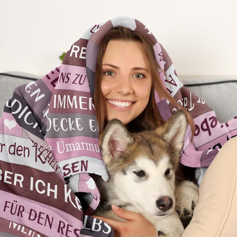Geschenk zum 18. Geburtstag für Tochter – Weiche Decke 150x130 cm