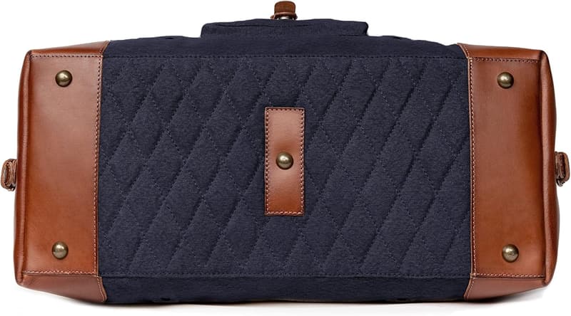 DRAKENSBERG Canvas Weekender 'Sam' - Vintage 50L Reisetasche für Herren und Damen, marineblau