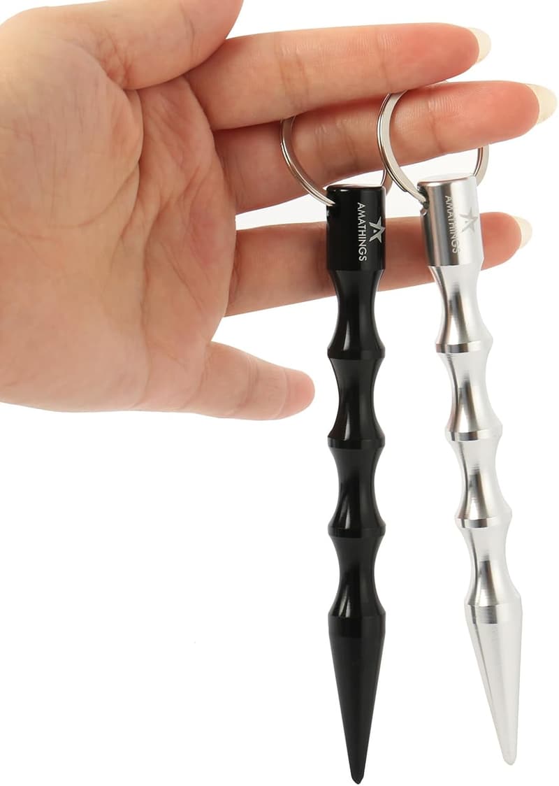 Kubotan Selbstverteidigung Schlüsselanhänger mit ergonomischem Griff für Frauen