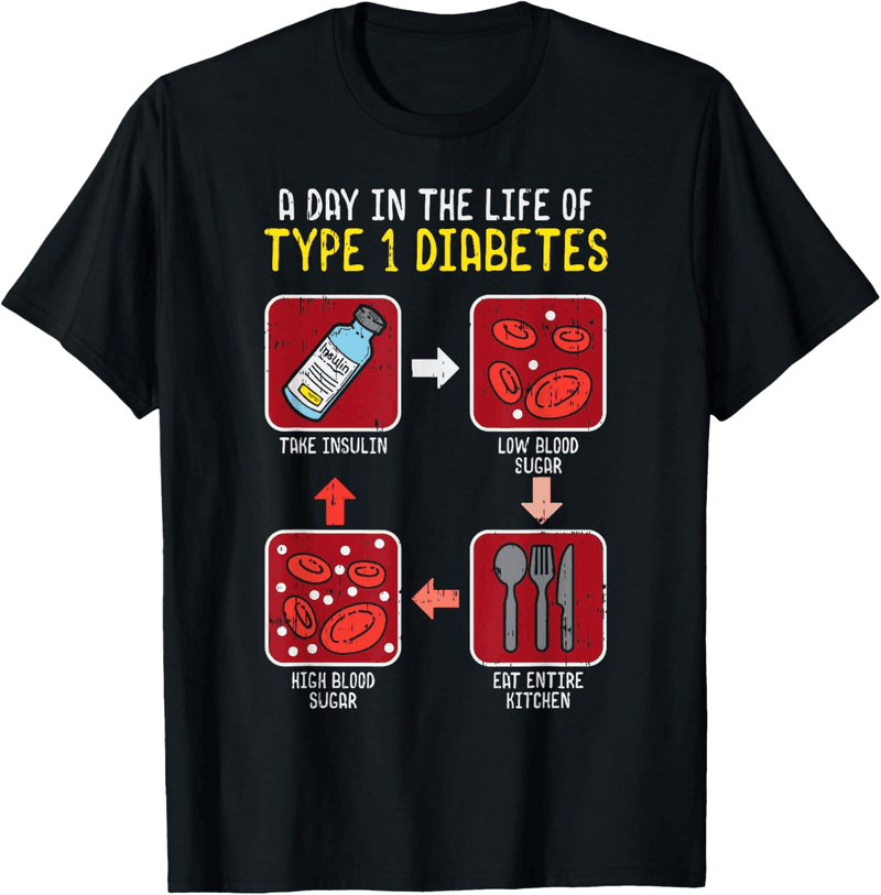 Lustiges T-Shirt für Diabetiker Typ 1