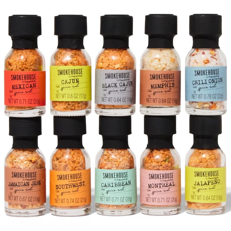 Veganes Grillgewürzset in Mini-Glasflaschen, 10er-Pack