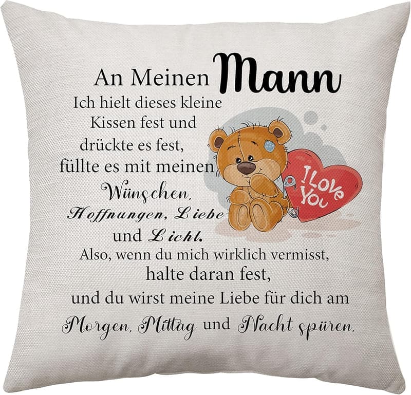 Kissenbezug für Ehemann - Persönliches Geburtstagsgeschenk 45x45 cm