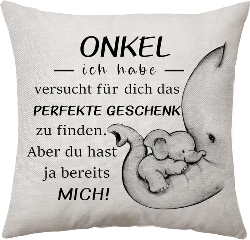 Kissenbezug für Onkel - Geschenkidee von Nichte, Neffe oder Kindern
