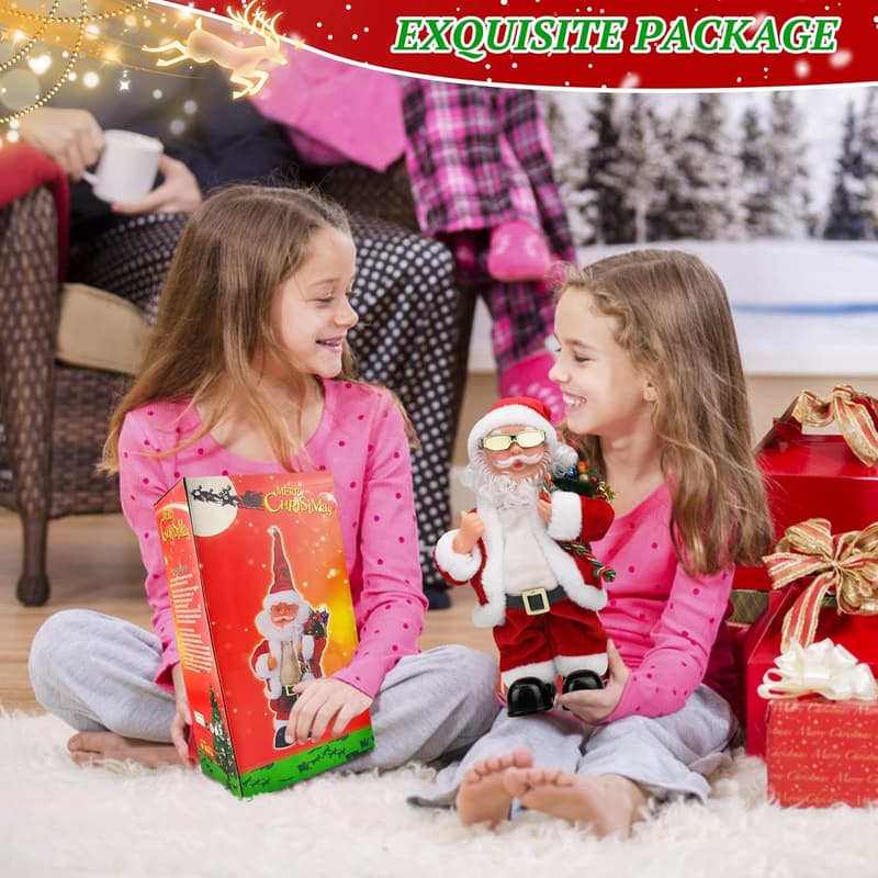 Elektrischer Weihnachtsmann mit schüttelndem Bauch – tanzende Spielzeugpuppe