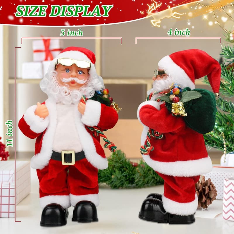 Elektrischer Weihnachtsmann mit schüttelndem Bauch – tanzende Spielzeugpuppe