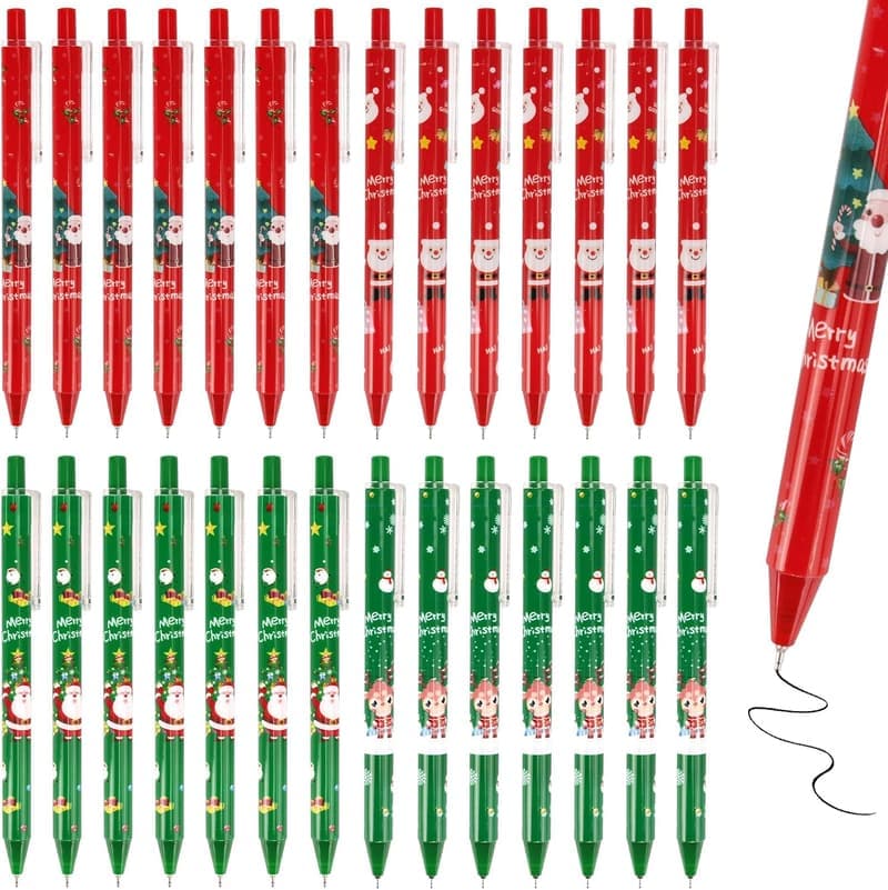 28er Set Weihnachtsstifte 0,5mm schwarz – ideale Geschenkideen