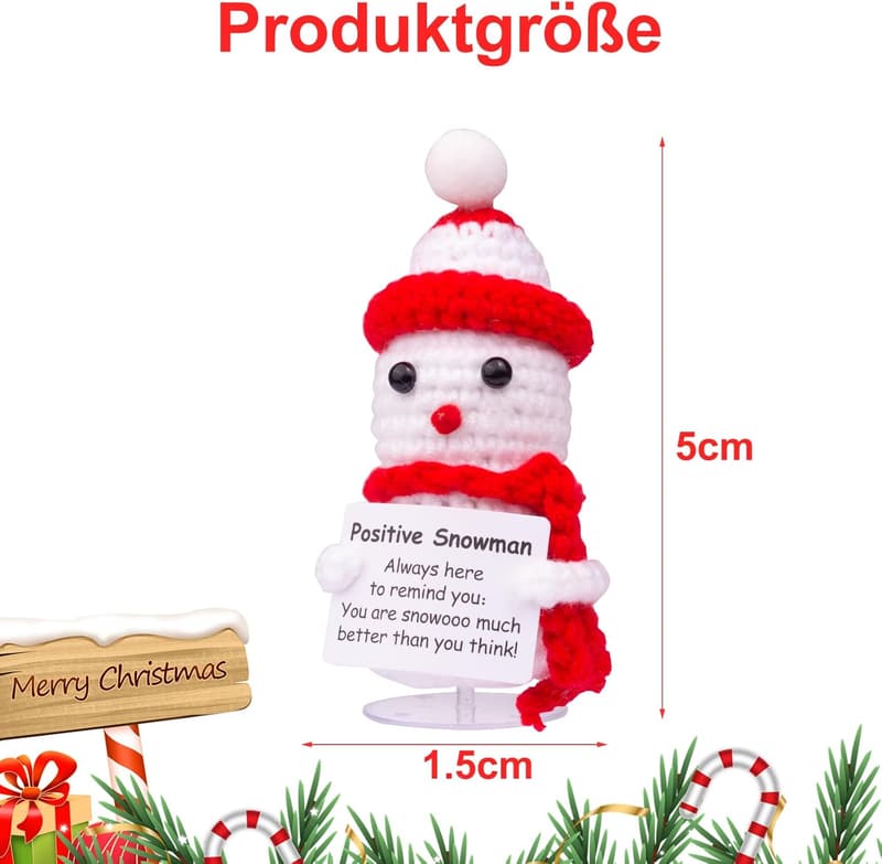 Hilfe und Unterstützung: Positive Weihnachtsdeko Schneemann und Hirsch