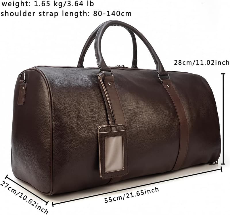 Vintage Leder Weekender Tasche für Herren - große Reisetasche unisex