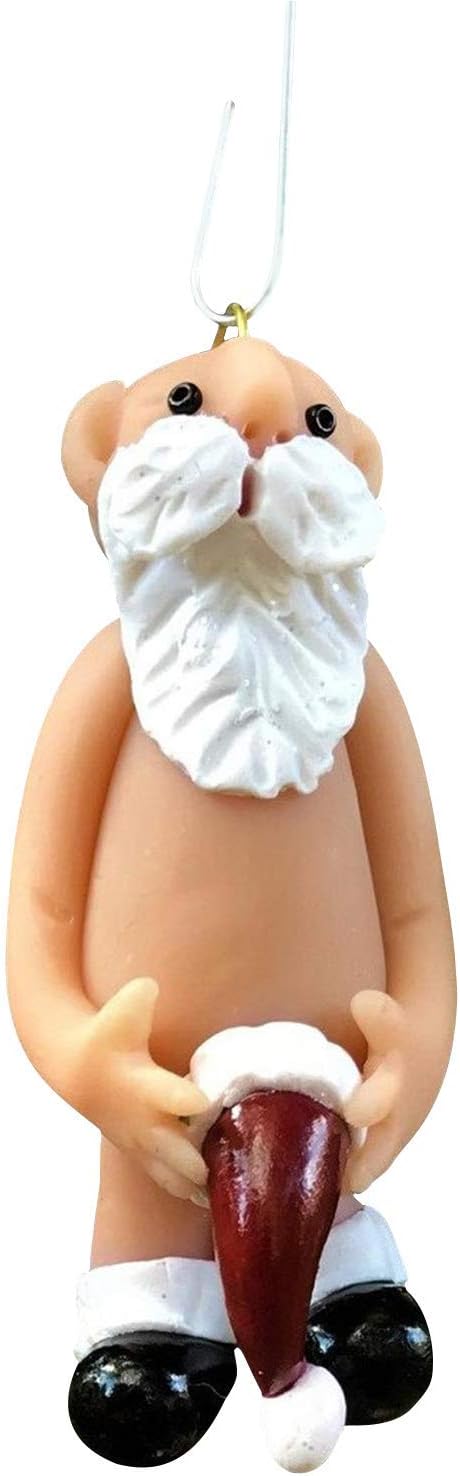 Naughty Santa Weihnachtsbaum Anhänger – lustige Nikolaus Dekoration