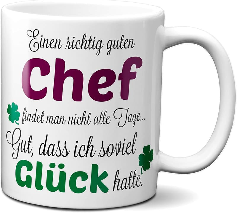 Danke-Tasse für den besten Chef – Kaffee-Becher Geschenk für die Arbeit