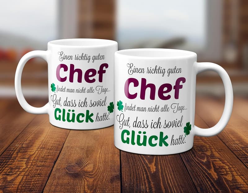 Danke-Tasse für den besten Chef – Kaffee-Becher Geschenk für die Arbeit