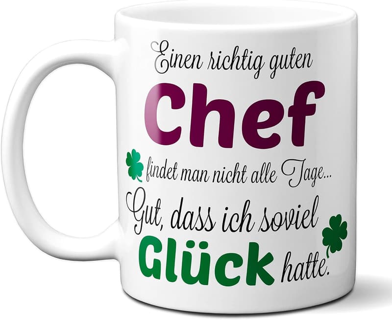 Danke-Tasse für den besten Chef – Kaffee-Becher Geschenk für die Arbeit