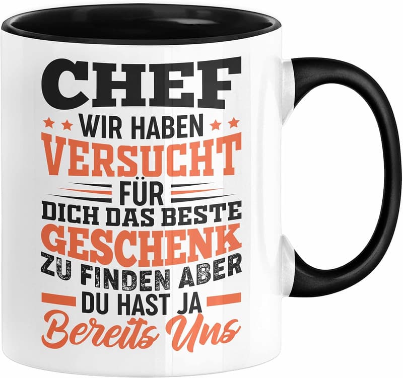 Lustige Tasse für den besten Chef – einzigartiges Geschenk