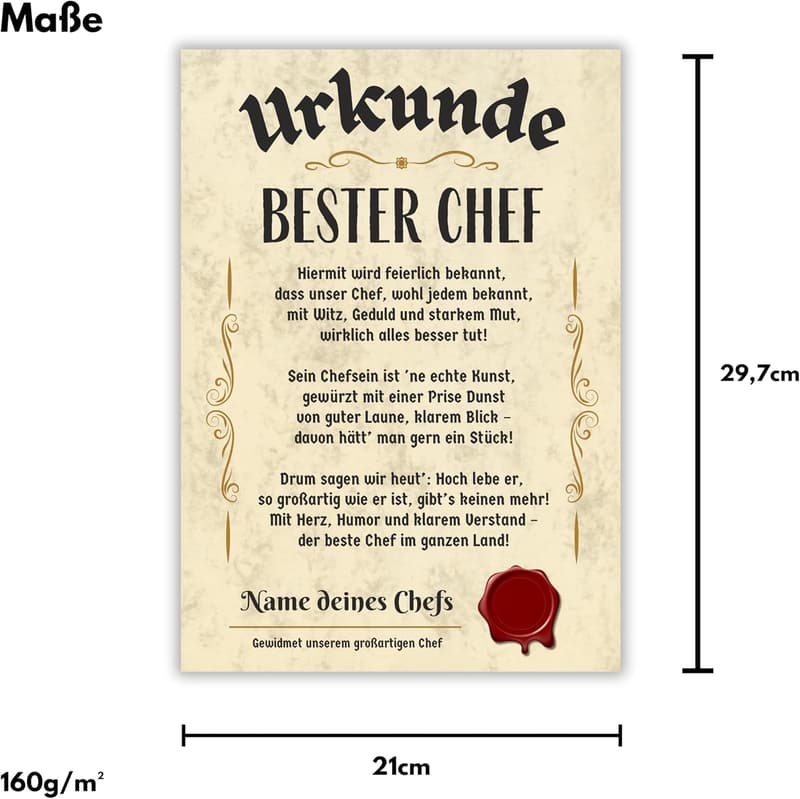Personalisierte Urkunde 