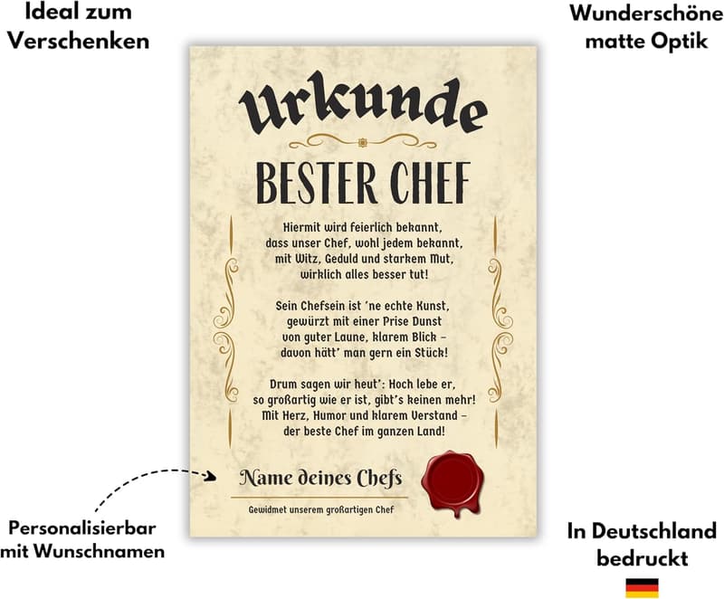 Personalisierte Urkunde 