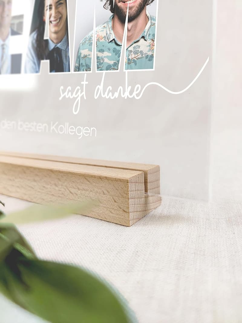 Abschiedsgeschenk - Personalisierte Foto-Acryltafel für Büroangestellte