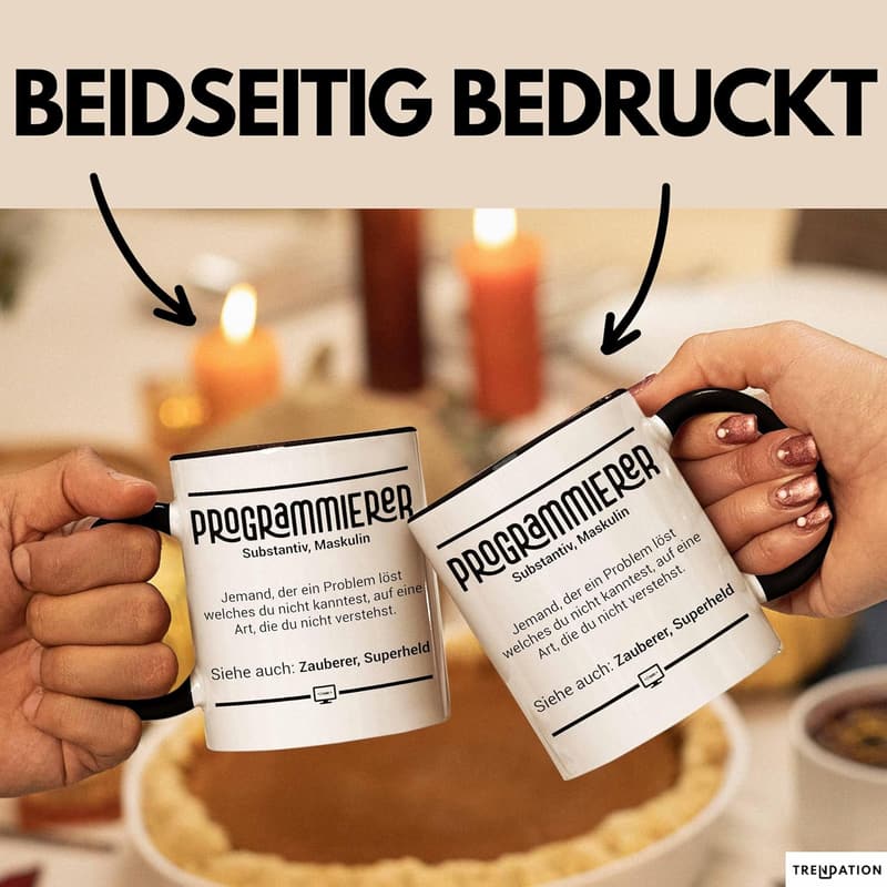Codertasse für Programmierer – Geschenkidee für IT-Techniker (Schwarz)