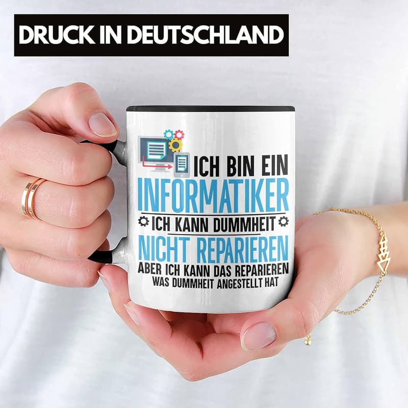 Lustige Tasse für Programmierer – Geschenkidee für Nerds (Schwarz)