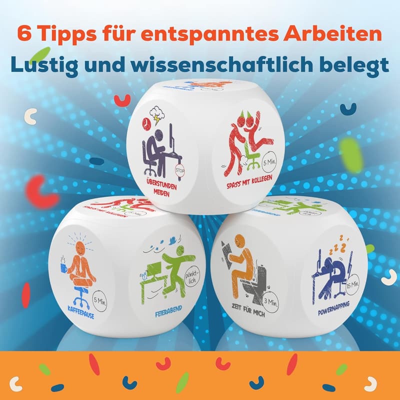 Anti-Stress-Würfel mit Piktogrammen – Geschenk für Kollegen im Büro