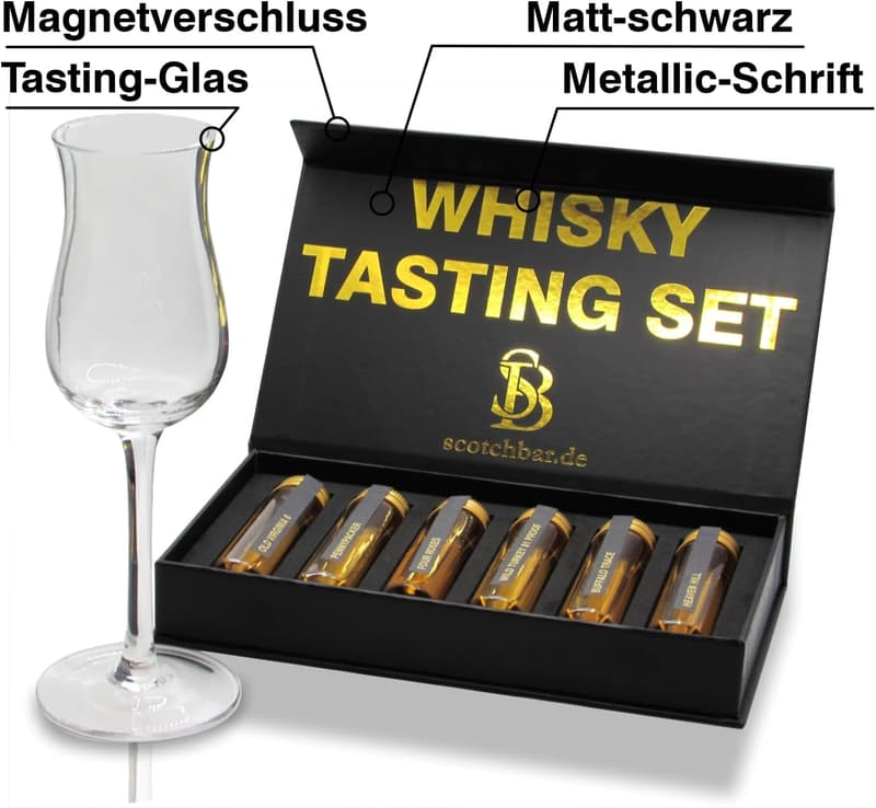 Whisky Tasting Set für Einsteiger | Bourbon aus den USA | mit Tasting-Glas
