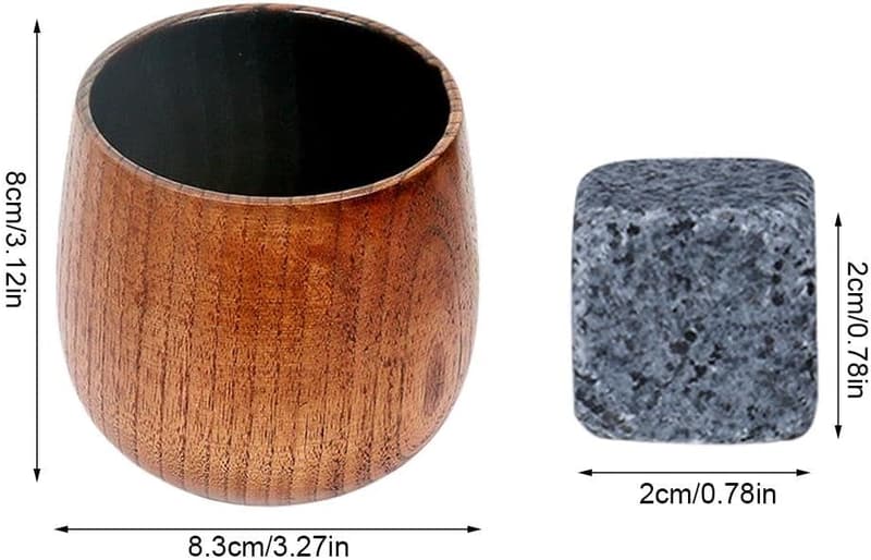 Altmodisches Bourbon-Glas aus Holz | Whiskey-Geschenkset für Männer