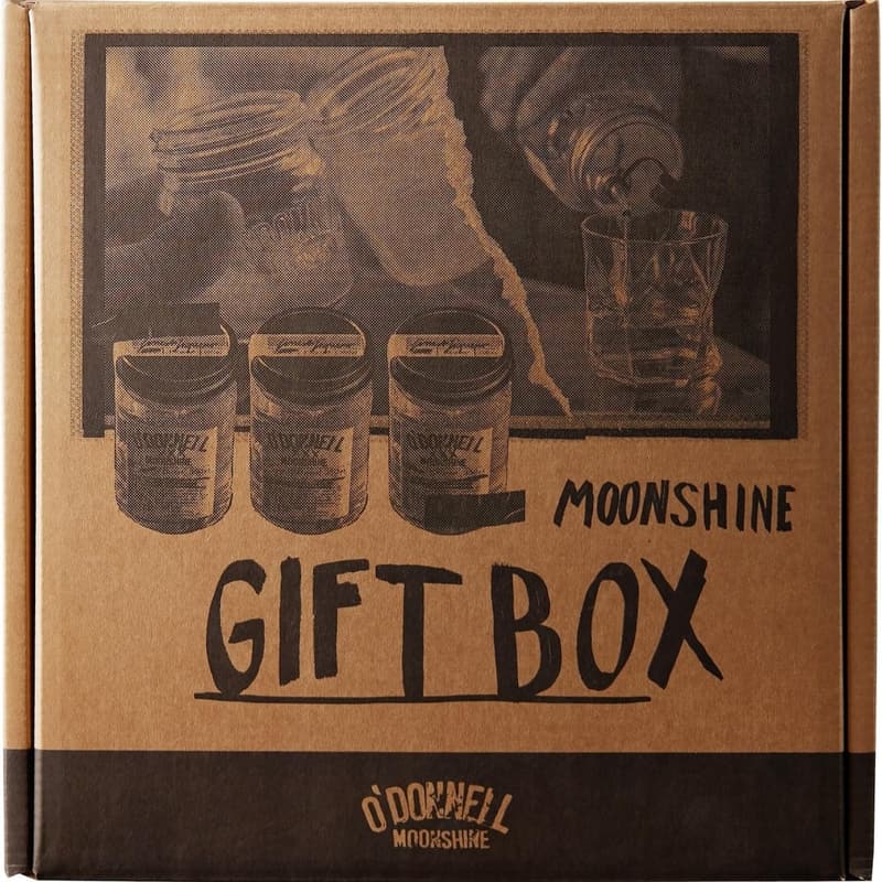 O'Donnell Moonshine Likör Geschenkset – 3x Premium Likör in Geschenkbox für Männer
