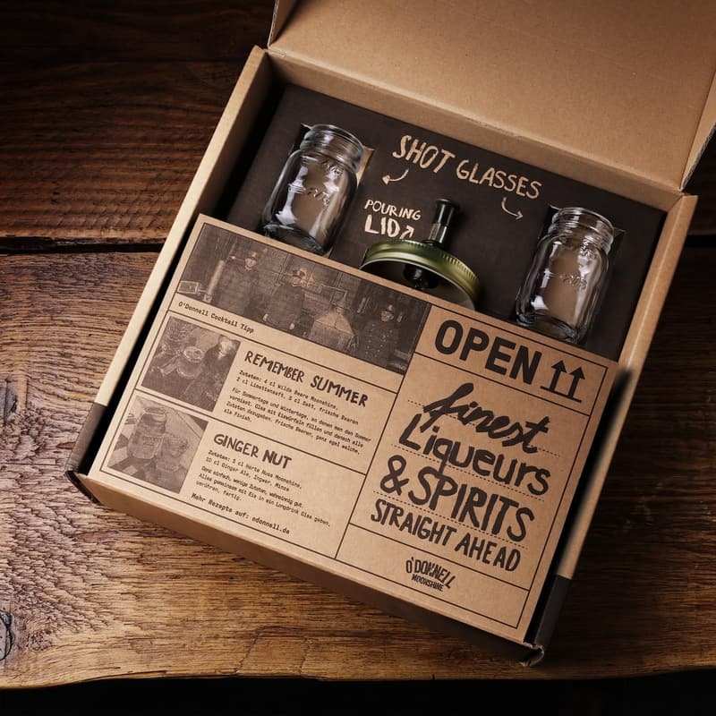 O'Donnell Moonshine Likör Geschenkset – 3x Premium Likör in Geschenkbox für Männer