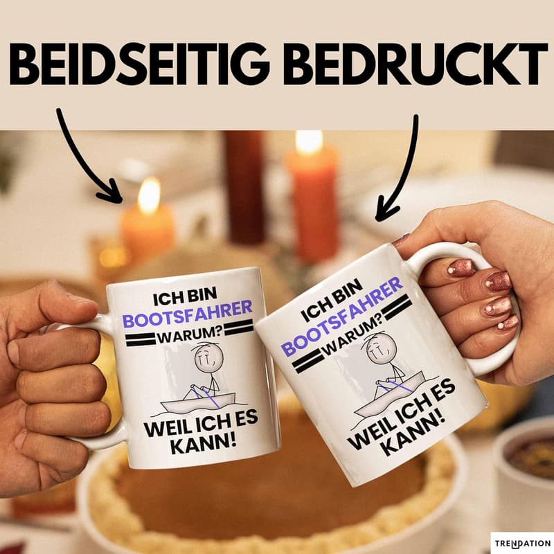 Geburtstagskaffee-Becher für Bootsfahrer mit lustigem Spruch