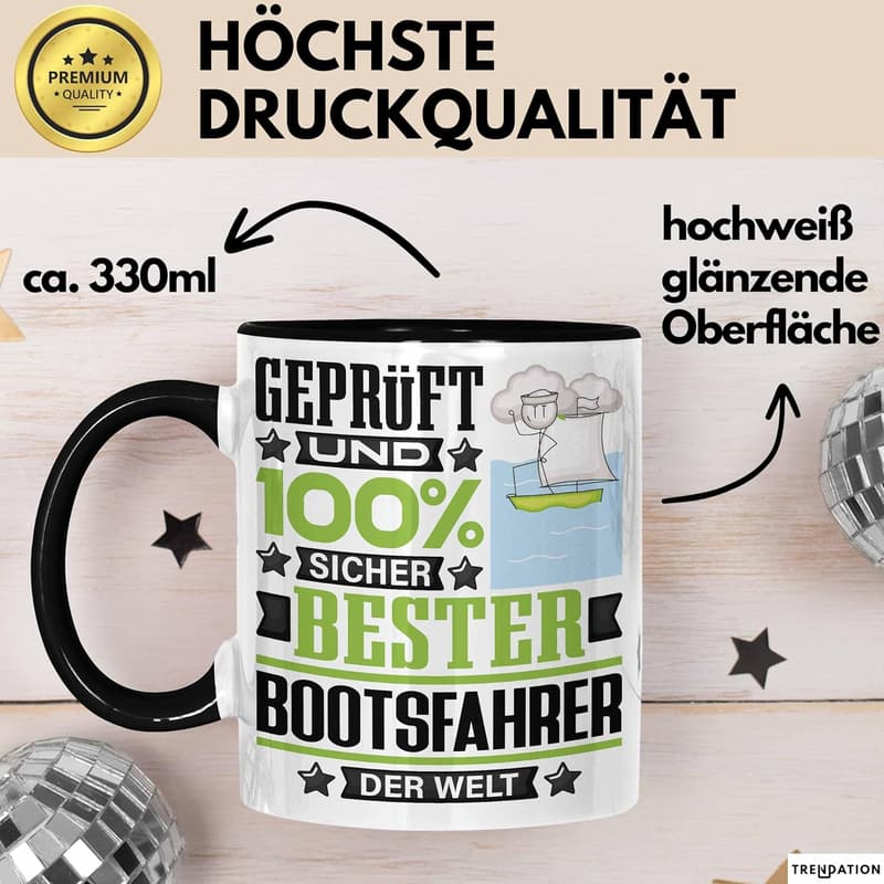 Lustiges Geschenk für Bootsfahrer – Tasse 