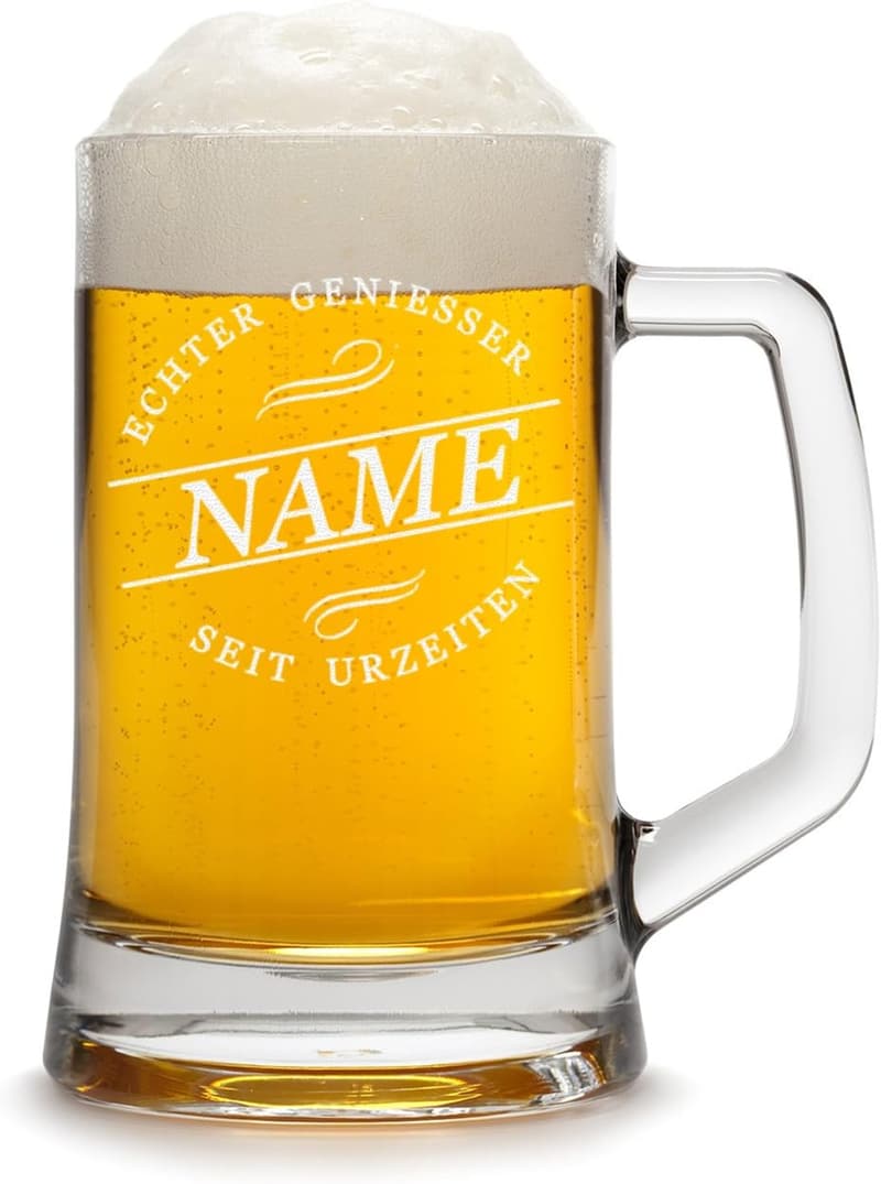 Personalisierter Bierkrug mit Namensgravur – Geburtstagsgeschenk 0,3l
