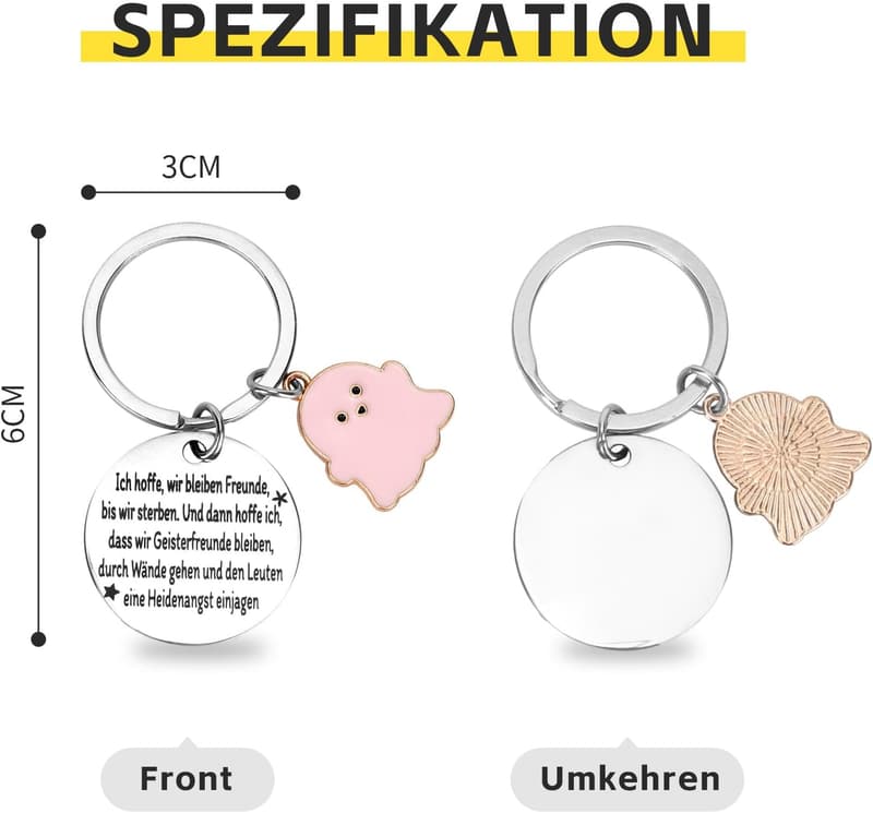Schlüsselanhänger für beste Freundin – Freundschaftsgeschenk zum Geburtstag