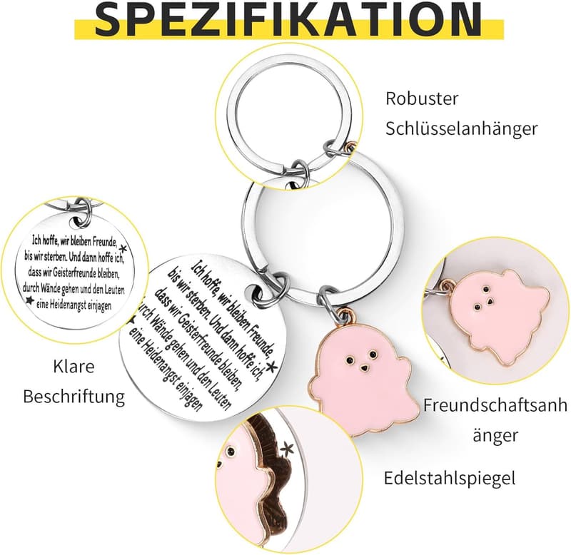 Schlüsselanhänger für beste Freundin – Freundschaftsgeschenk zum Geburtstag