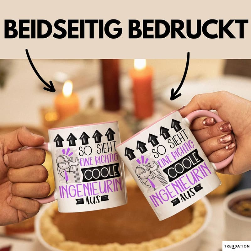 Lustige Tasse für Ingenieurinnen – Geburtstagsgeschenk (Rosa)
