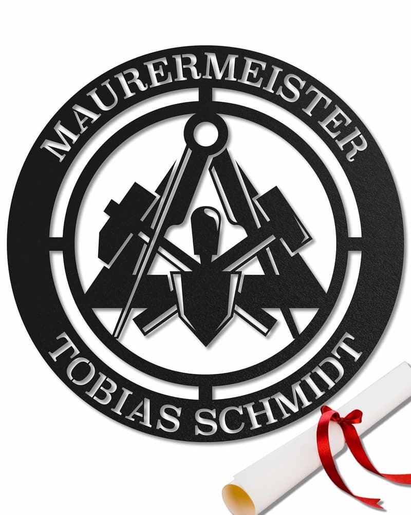 Personalisiertes Metallschild für Maurer – Robuste Wanddekoration