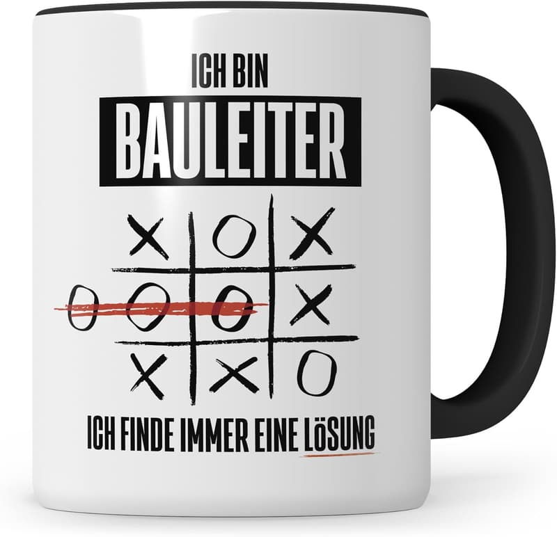 Lustige Bauleiter Tasse mit Spruch 