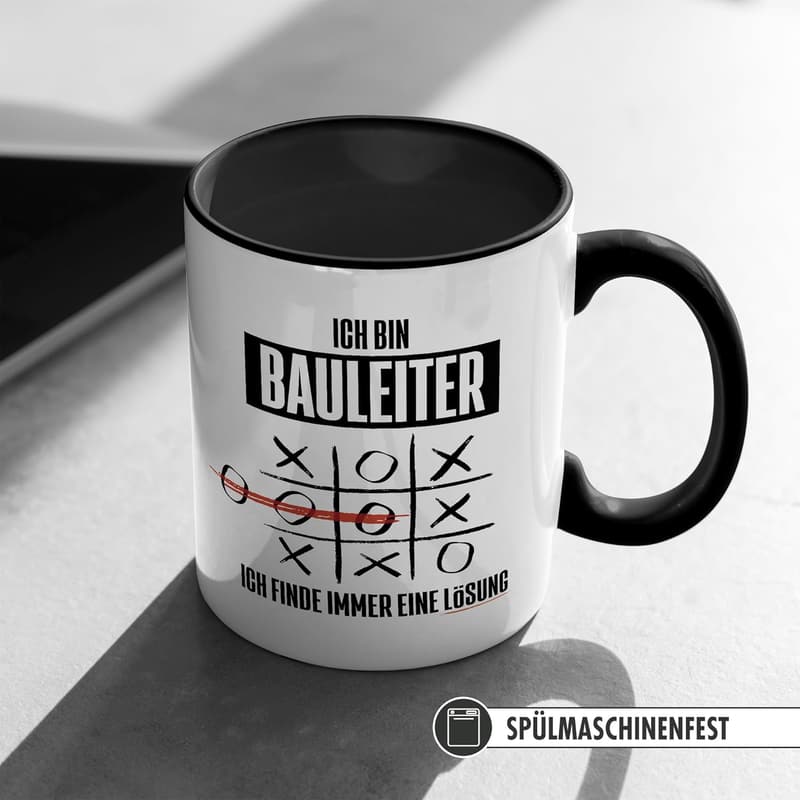 Lustige Bauleiter Tasse mit Spruch 