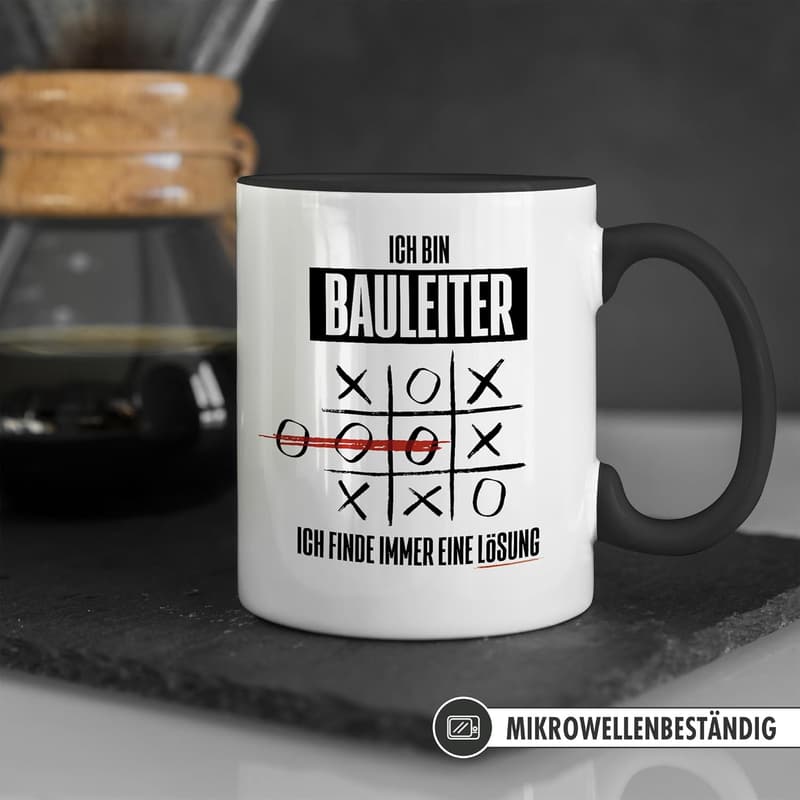 Lustige Bauleiter Tasse mit Spruch 