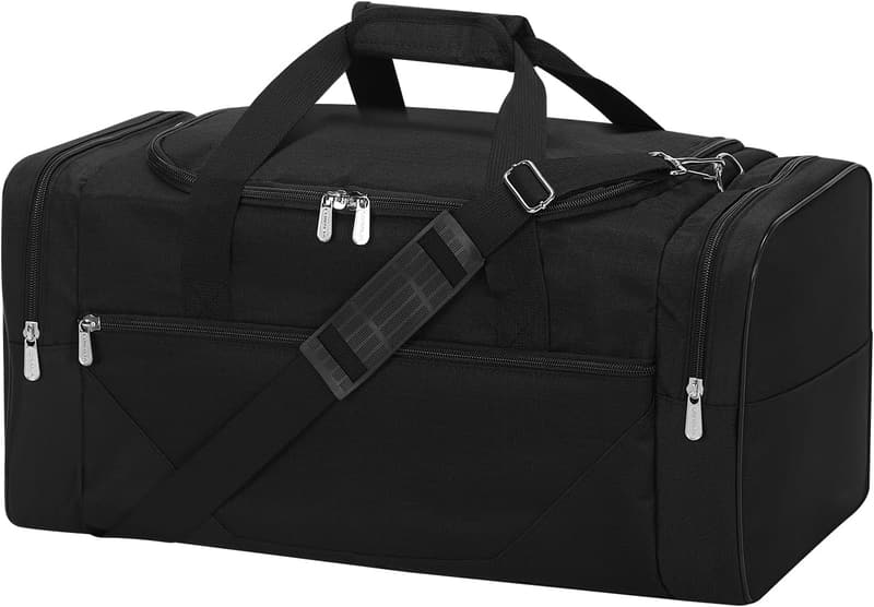 Sporttasche 34L für Herren - Weekender und Fitness Reisetasche (Schwarz)