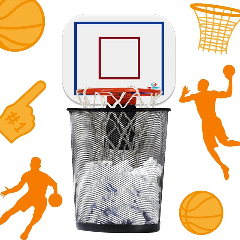 Mad Monkey Basketballkorb Mülleimer mit Sound für Fans